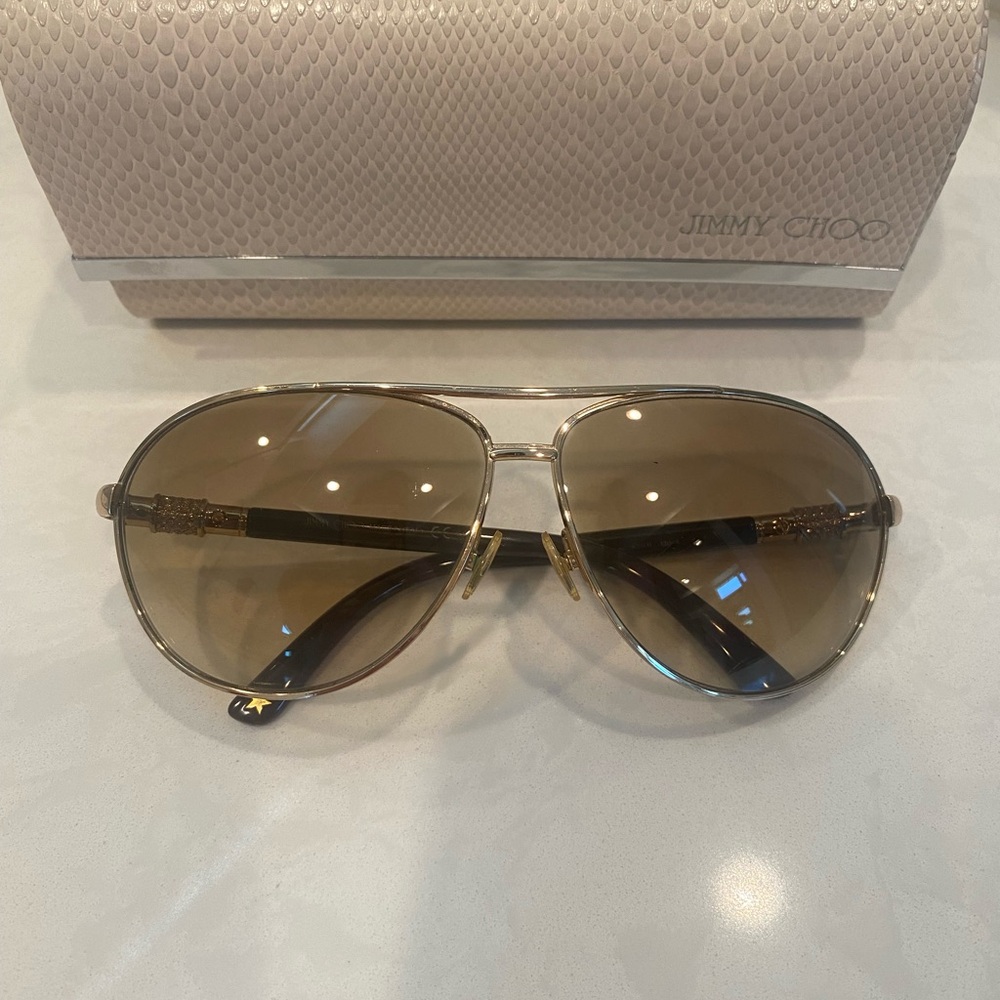 Jimmy Choo Gold Aviators